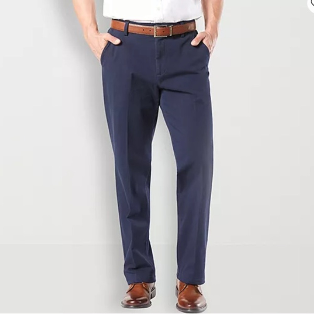 Men's Navy Dockers Workday Khaki Classic Fit Pants Sz 38x34